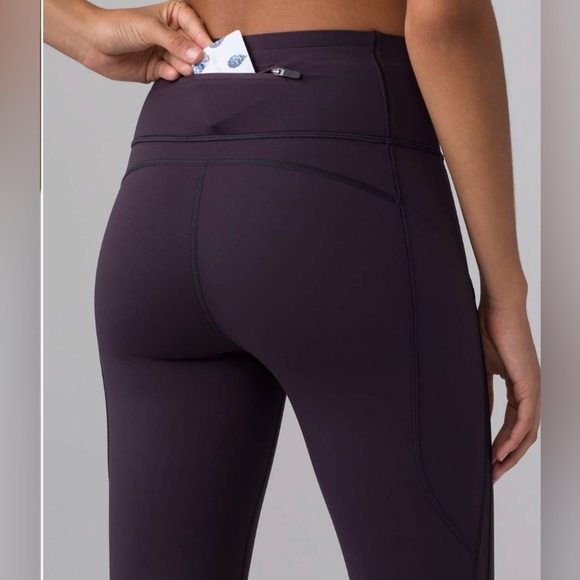 Lululemon Pace Perfect Crop (17") Boysenberry Purple Leggings Women’s Size 6 Run - Picture 7 of 11